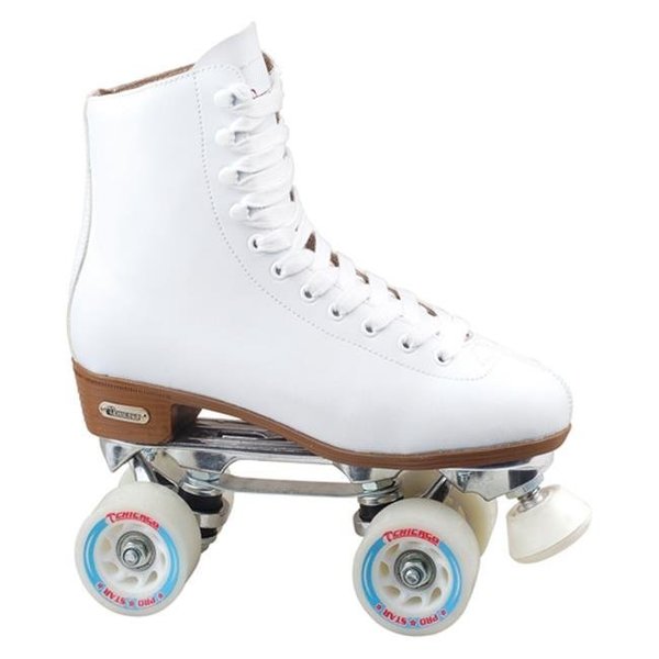 Overtime Ladies Leather Rink Skate; Size 7 - White OV26054